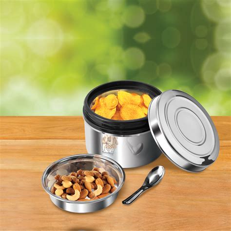 nanonine insulated stainless steel lunch box|NanoNine Local Byte Double Wall Insulated Stainless Steel .